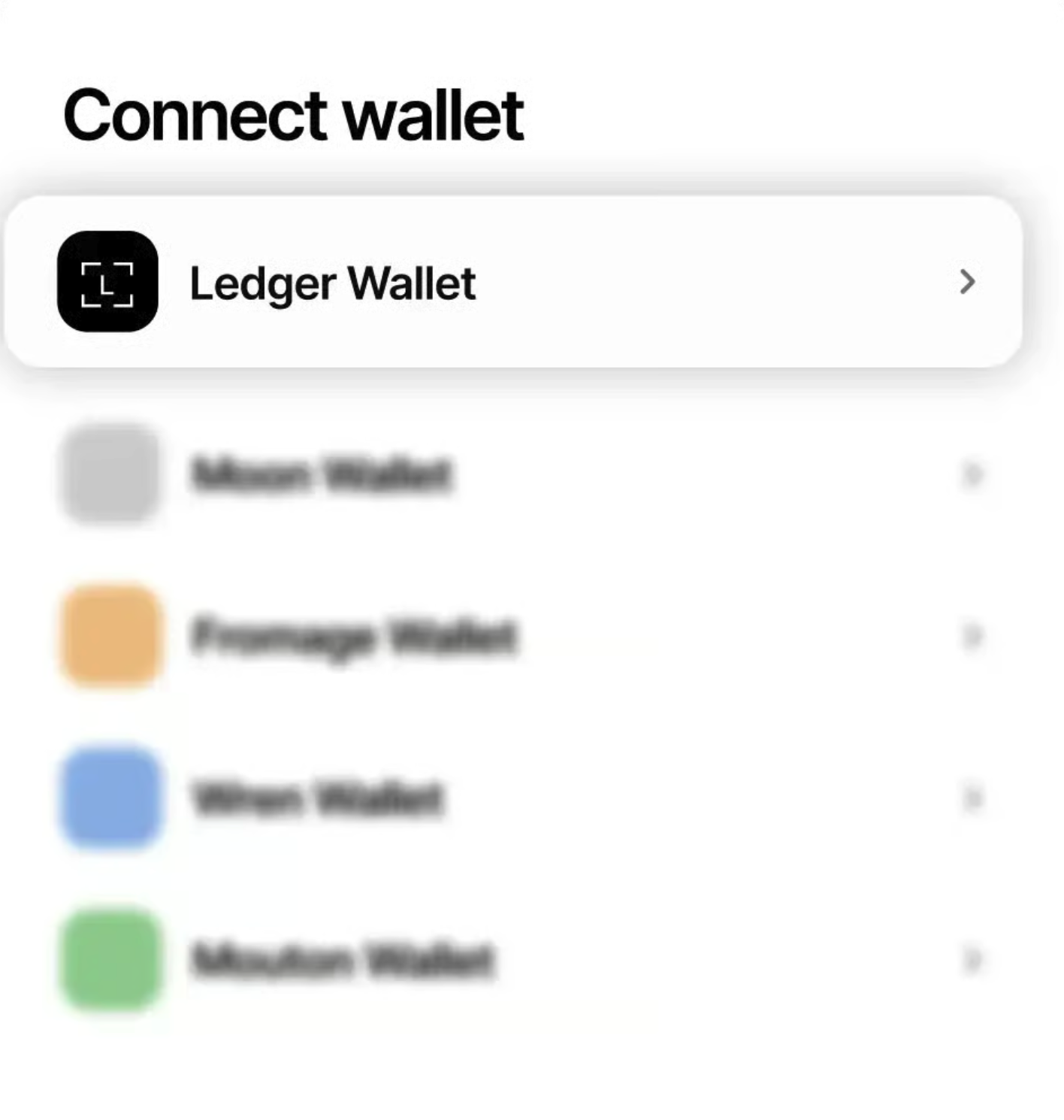 Ledger Wallet connecting to a decentralized application